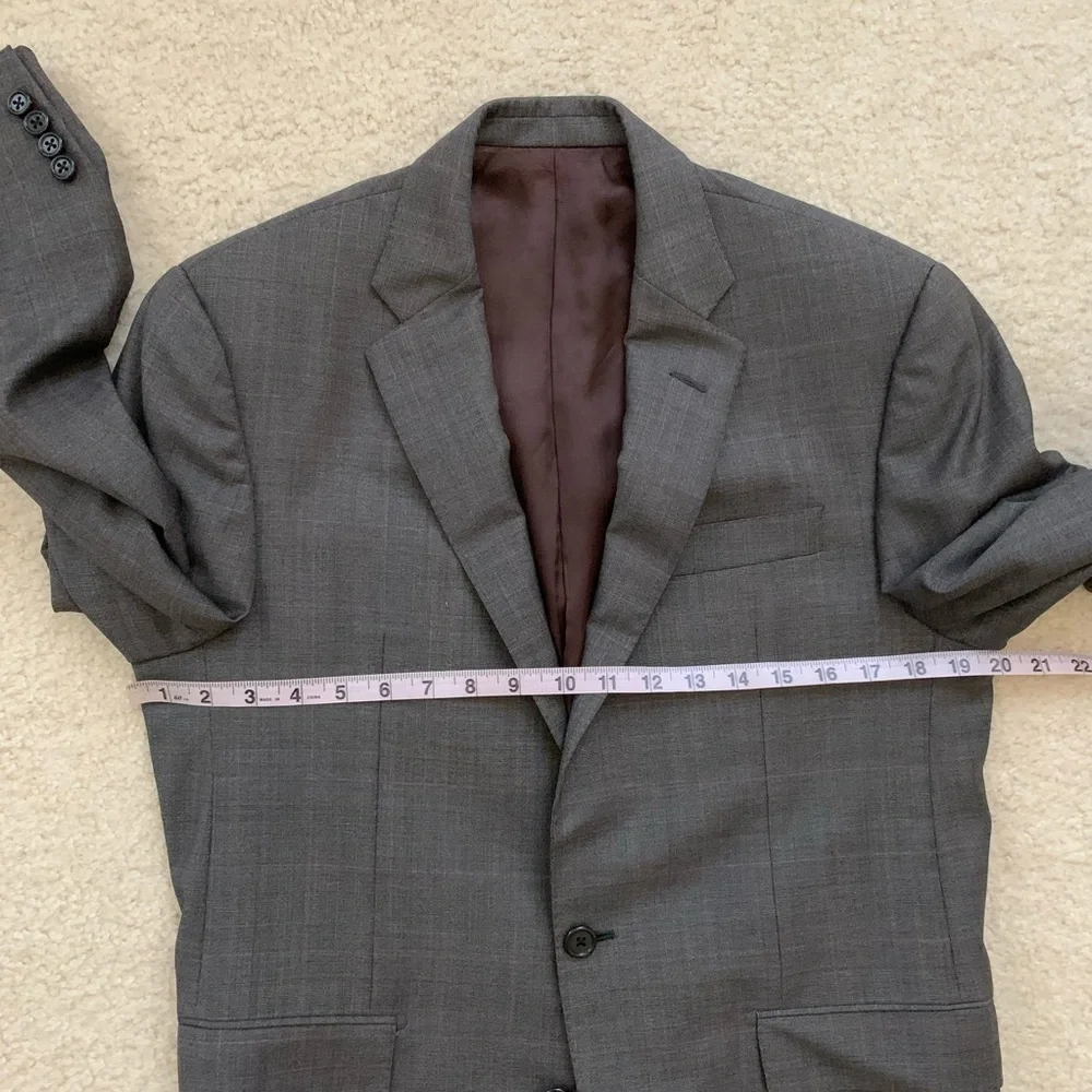 NWOT Hickey Freeman Loro Piana Grey Wool Blazer